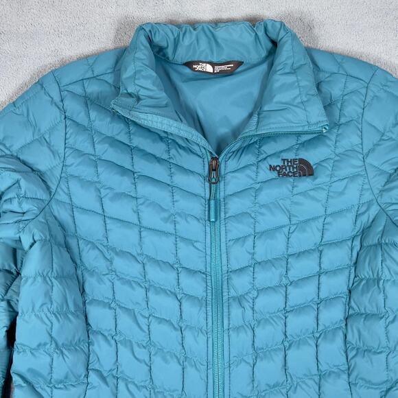 The North Face Thermoball Eco Puffer Jacket Harbor Blue Women's size Small - NEW - Picture 2 of 7